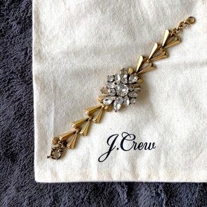 J. Crew Cocktail Bracelet, Vintaged Gold/Crystal